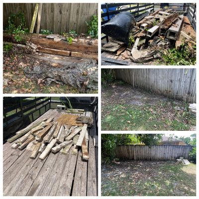 Yard Debris Removal (Old Pergola)