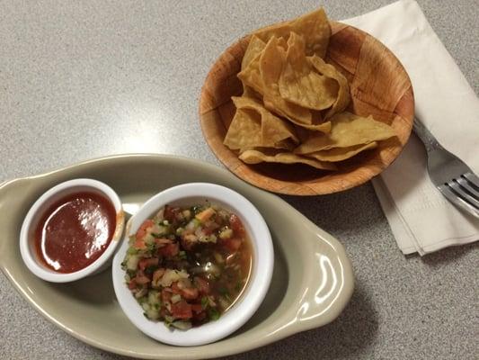 The salsa is amazing.