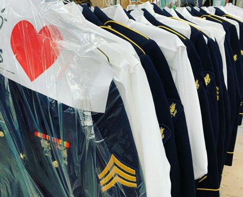 Military uniforms are placed in a special place INSIDE our hearts