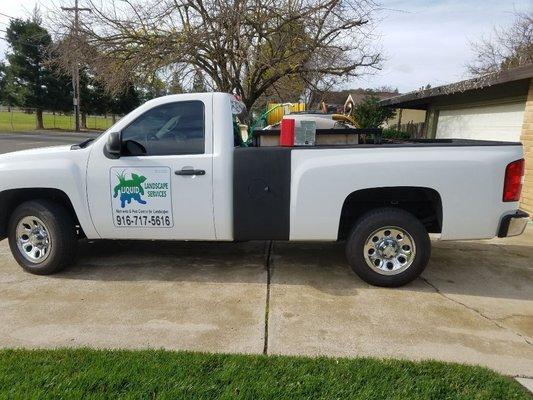 Liquid Landscape spray truck.