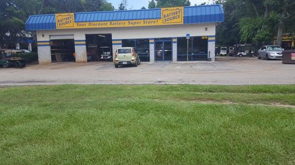 Battery Source of Tallahassee, FL on Apalachee, Pkwy just outside of Capital Circle and before Wal-mart on the left.