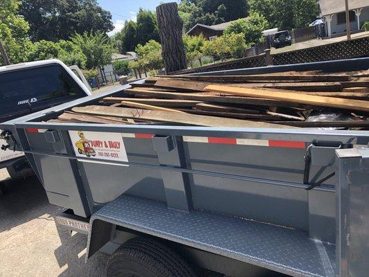 Wood pile loaded