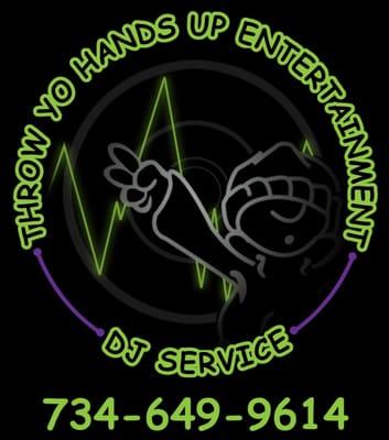 Throw Yo Hands Up Entertainment DJ Service Logo