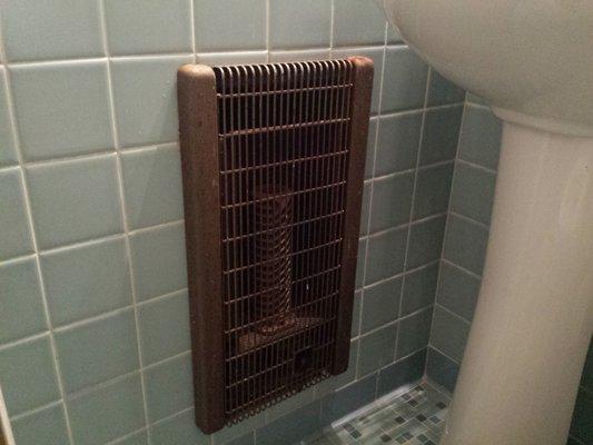 Old heaters in bathroom