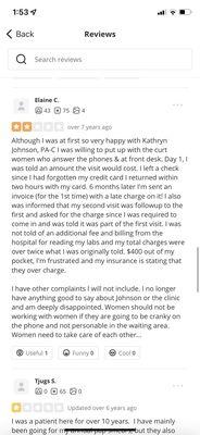 Proof that Cathy the receptionist is horrid and falsely charges people. From other reviews  over 7 years ago!