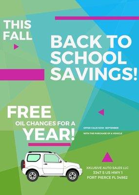 Back to school SAVINGS! @ Xklusive Auto Sales