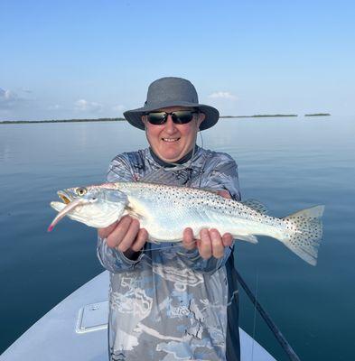 Large Speckled Sea Trout in Key West Backcountry