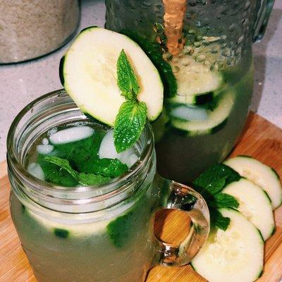 mint cucmber lemonade