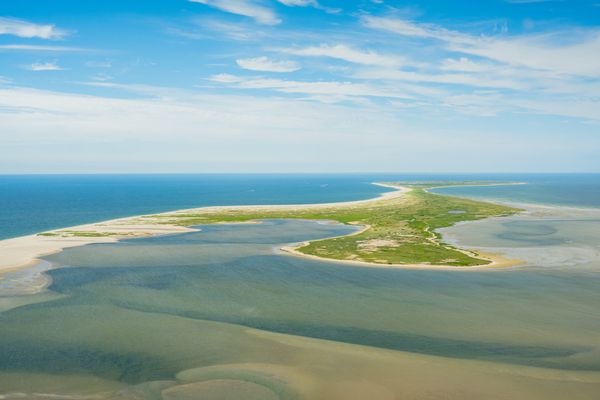 Monomoy island looking south from Chatham