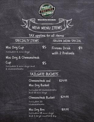 New Menu Items!