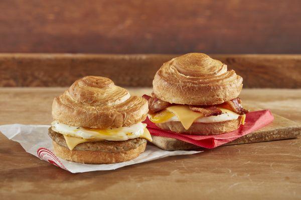 Try the delicious breakfast croissant sandwiches at DASH IN!