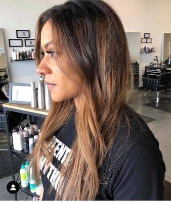 Balayage color by Maren Brown