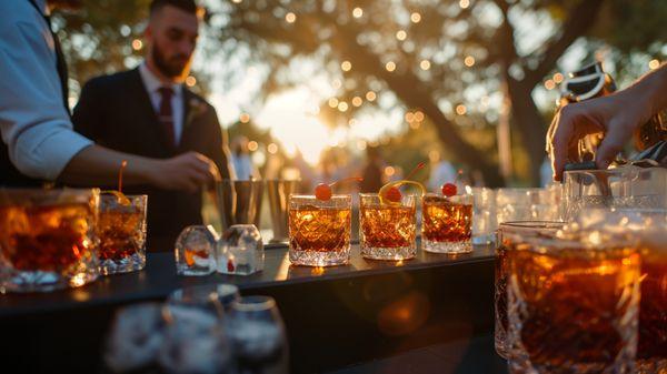 Impress guests with luxurious cocktail presentations. Our bartenders ensure every drink is visually stunning and delicious.