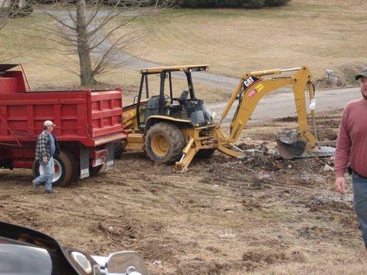 Preparing land.