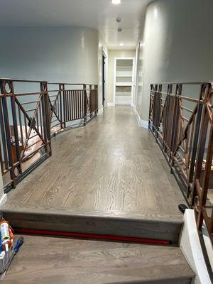 Wood Spiral Staircase Install