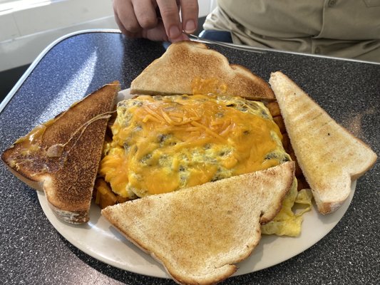 Philly cheese steak and eggs