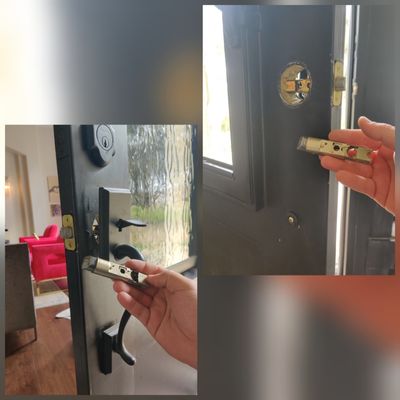 We replaced the broken door latch. The customer couldn't open his door anymore and we came for the rescue