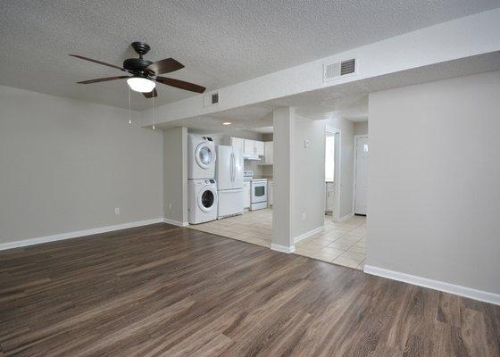 Newly Renovated Three Bedroom Kitchen at Pine Ridge Apartments