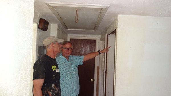 Joe Locklear in the field at a home with his renovation crew.