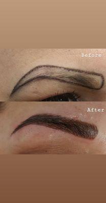 Microblading and shading..