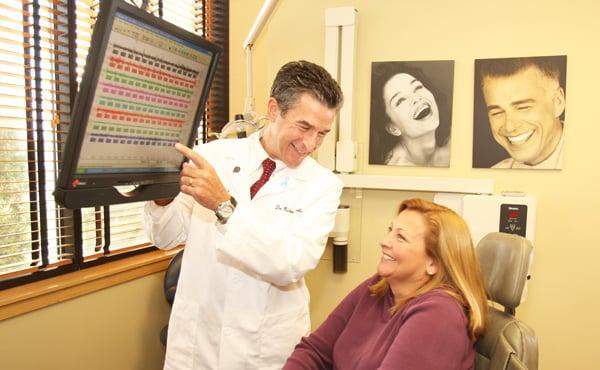 Dr. Nadler with a patient.