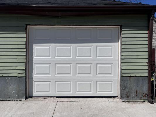 Beautiful short panel door installed