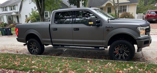 4" BD suspension lift for 35" tires.