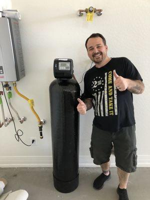 Water softener happy customer