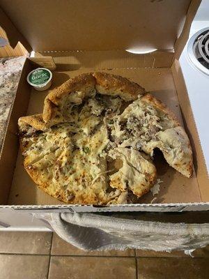 This is how my pizza arrived