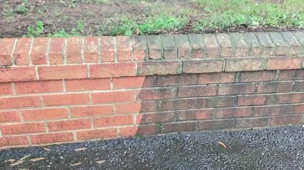 Brick cleaning in Easton, CT.