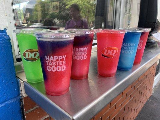 Fridays are for $.99 slushies- any size! 6 larges for 6 kiddos today.