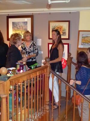 Artists welcome visitors to the gallery. Healdsburg Art Walk evening - Second Saturdays 5-8pm  May-Dec