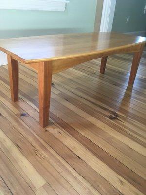 coffee table - Shaker style, red birch top and  cherry legs.
 $750