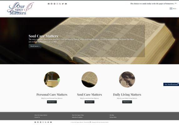 Website Design - OurLegacyMatters.com