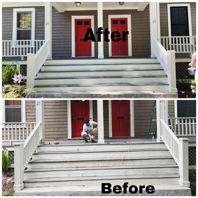 Outside painting 
Deck (before and after)