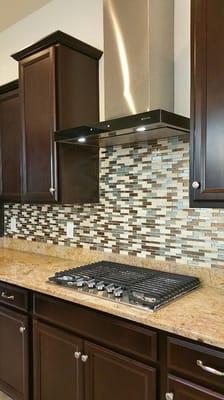 Kitchen backsplash mosaic tile.