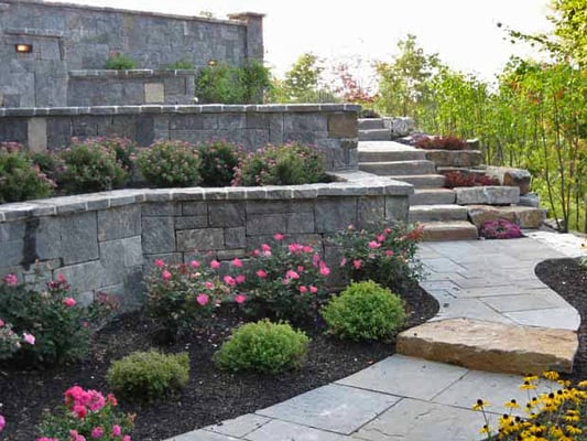 Retaining wall from level 10 landworks