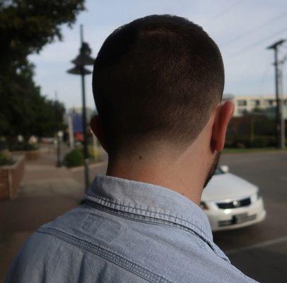 Taper fade. Sharp edges