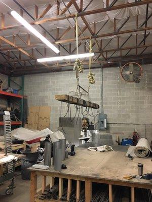 Hanging beam for a new light design