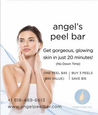 20 minutes all you need to get the beautiful & glowing skin ! Call angel for appt