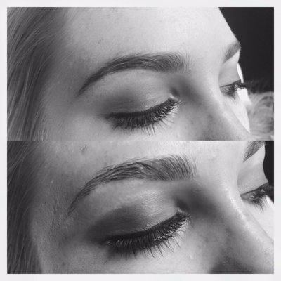 Before and after brows