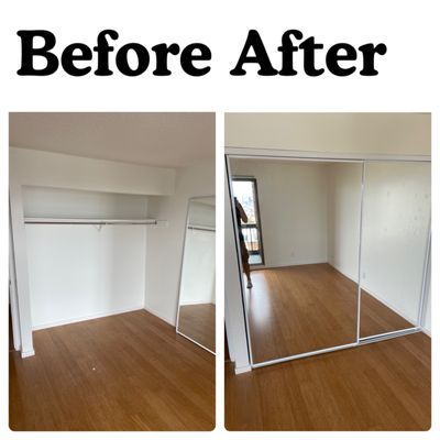 Closet door installation