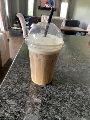 Almond Milk Cold Brew with Sugar-Free White Choclolate