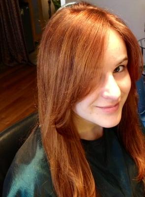 vibrant copper with highlights