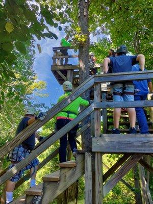 Hanging out w friends on the Zipline.