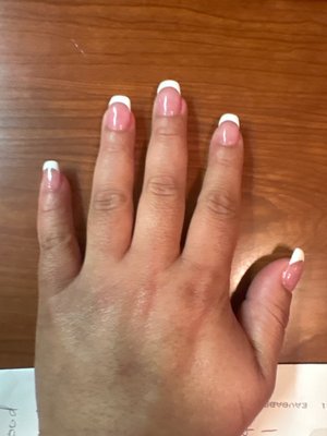 French tip, gel overlay