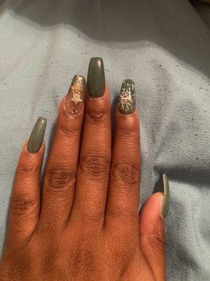 Acrylic full set with gel polish