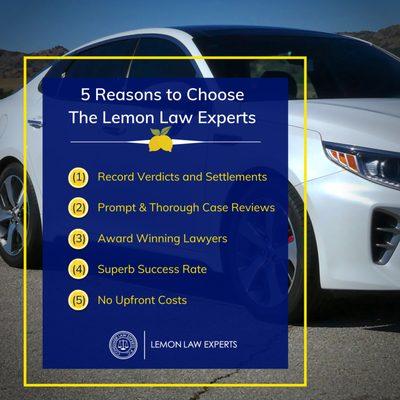 Why You Should Choose the California Lemon Law Experts!