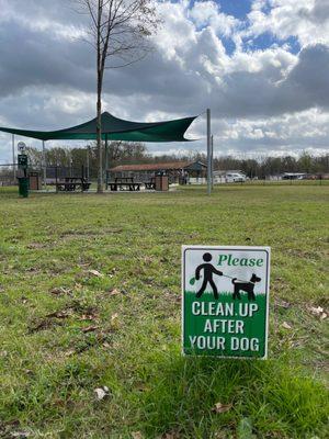 Please clean up after your pet. From the looks of it there are too many poop piles and the park is really well-maintained