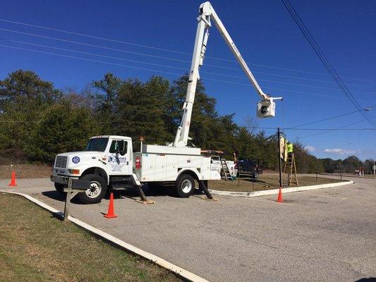 Bucket truck - We have the equipment we need to do the job.